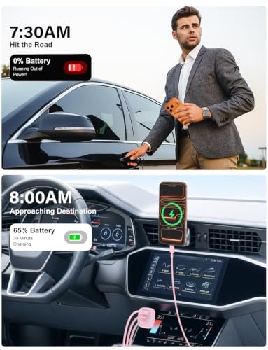 75W USB C Car Charger, 3-Port Super Fast Charging Cigarette Lighte - color: Pink, size: 3.3+6+6+6FT-C to C