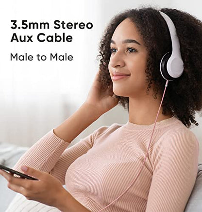 CableCreation 3.5mm Audio Cable (1.5FT/0.45m), 3.5mm Auxiliary Stereo Cable - color: Pink, size: 1.5FT