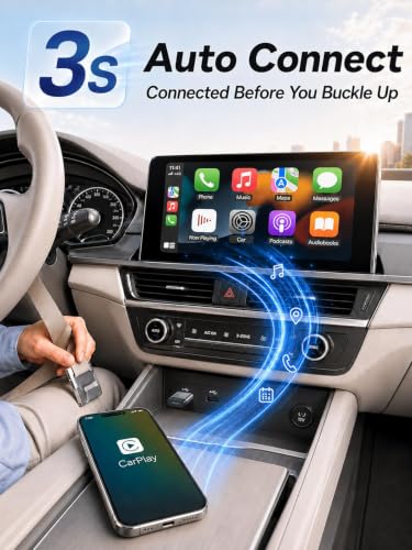 Wireless CarPlay & Android Auto Dongle for Digital Media Receivers Gray - color: Gray