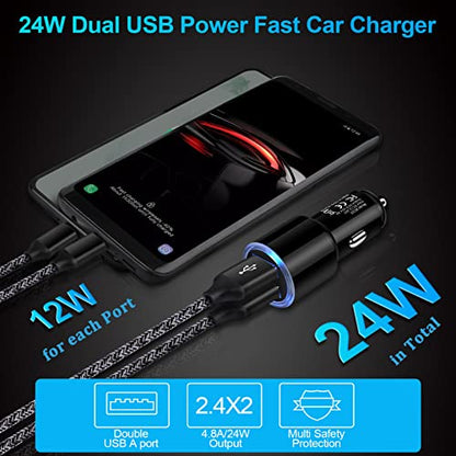 Car Charger Adapter, 5Pack 4.8A Dual Port Fast Charge Car Phone Charger