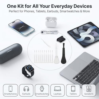 Charging Port Cleaning Kit, Cell Phone Cleaning Kit - 13PCs Phone Charging Port Cleaner - USB C Ports Cleaner Tool - Mini Brushes Cleaners for Speaker, Receiver, Earbuds & Smartphones