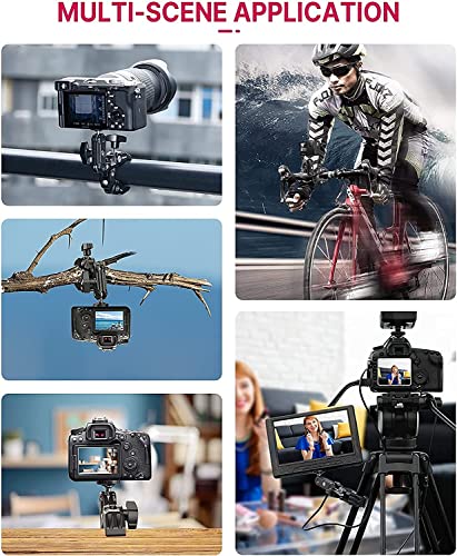 ULANZI Super Clamp Camera Clamp Mount Monitor 360° Ballhead Magic Arm Double Ball Head Adapter with 1/4"-20 & 3/8"-16 Thread for Canon Nikon DSLR Camera/Gopro/LED Lights/Ronin-M/Ronin MX/Freefly MOVI - size: Gopro Adapter Kit