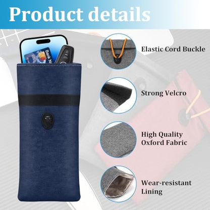 2PCS Faraday Bags for Car Key, Anti-Tracking Vehicle Faraday Key Fob Protector Cage for Privacy Protection, RFID Anti-Theft Automotive Signal Blocking Pouch, Universal Fit (Blue) - color: Blue