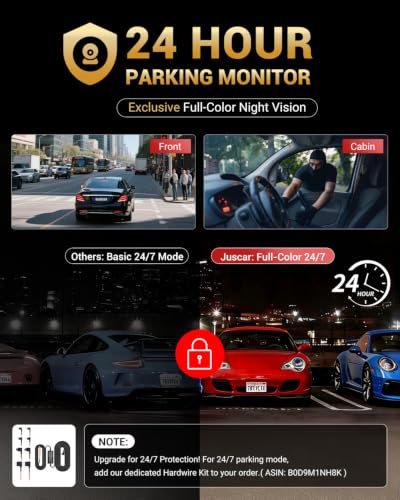 2.5K+1K Dual Dash Cam Front and Inside with GPS WiFi, 32GB Card, 24Hr Park - style: 2 front and inside