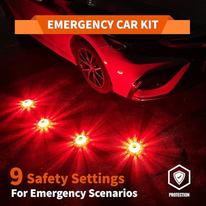 6-Pack LED Road Flares, Rechargeable roadside emergency kit - size: 6 Pack Parts