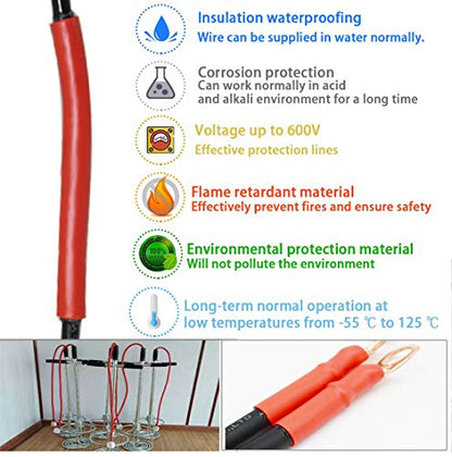 Dual Wall Heat Shrink Tubing 3:1 Ratio Heat Activated Adhesive Glue Lined Marine Shrink Tube Wire Sleeving Wrap Protector 4Ft (Dia 40mm(1.6") Red) - color: Dia 40mm(1.6") Red