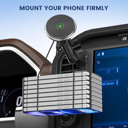 Surfcabin Magnetic Car Vent Wireless Charger Phone Mount for 2021-2026 F150 - style: Compatible with F150 2021-2026 with Charging-Magnetic