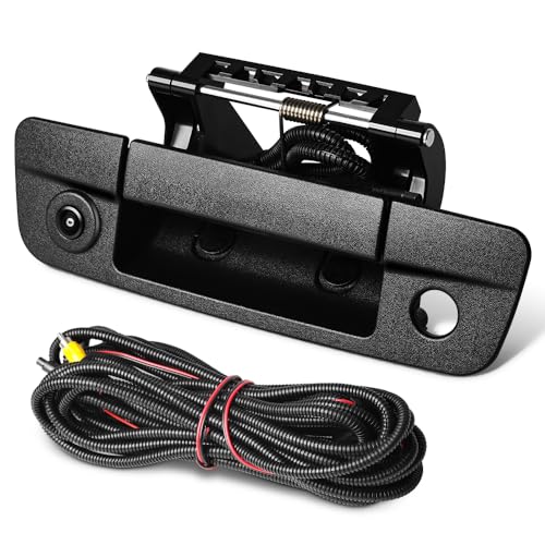 68044904AG Rear Tailgate Handle Backup Camera Compatible with 2010-2018 Dodge Ram 1500 2500 3500 Rear View Reverse Back Up Camera RCA Connector with Key Hole, Black