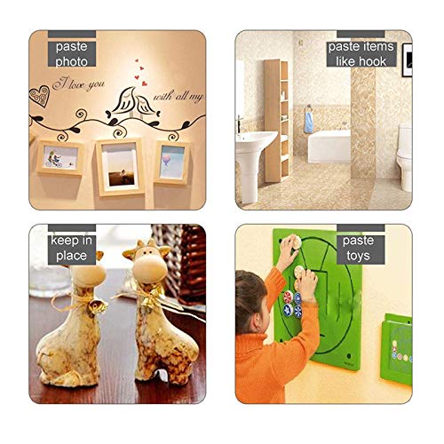 Double Sided Tape for Walls Heavy Duty Dashboard Adhesive Removable Pad Suction Cup Mount Replacement Picture Hanging Mounting Dots Sticky Adhesion for Car Toys, Decoration, Balloon,Art Craft, Party - size: Transparent 3.15 In Diameter+Square