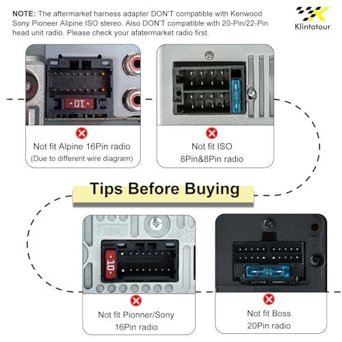 Aftermarket Radio Wiring Adapter Compatible with Toyota 1998-2012, 16Pin Android Car Stereo Harness with 20Pin SWC Reverse, Fit for Camry Corolla RAV4 Highlander 4Runner Land Cruiser Vios - style: with 20Pin swc