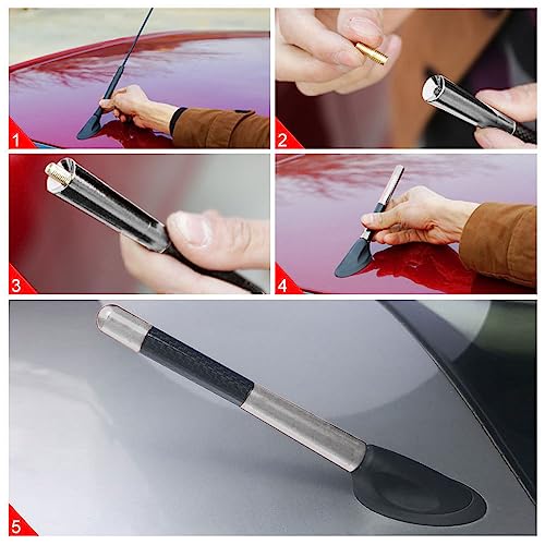 4.7 Inch Carbon Fiber Short Automotive Antenna - color: Sliver