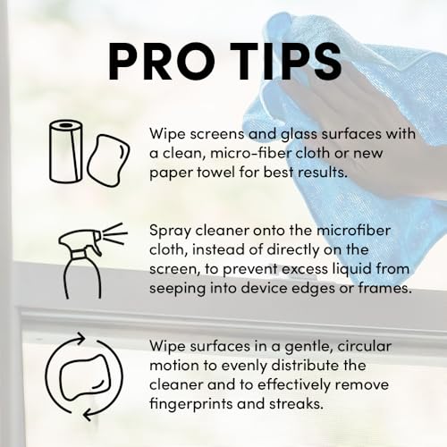 Clean Revolution Pro Digital Screen and Glass Cleaner, Spray and Wipe TV Screens, Computers, Mirrors and Windows: Non-Toxic, No Harsh Chemicals or Odors.Unscented, 128 oz (Pack of 1) - Made in USA - size: 128 Fl Oz (Pack of 1)