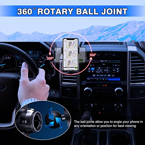 Karltys Car Phone Holder Mount for Ford F150 2021 2022-2025 2026, Dash Air Vent Cell Phone Holder Mount for 2025 F-150, Hands Free Phone Cradle Stand for All iPhone Android Smartphones - size: 21-23 F-150 Phone Holder