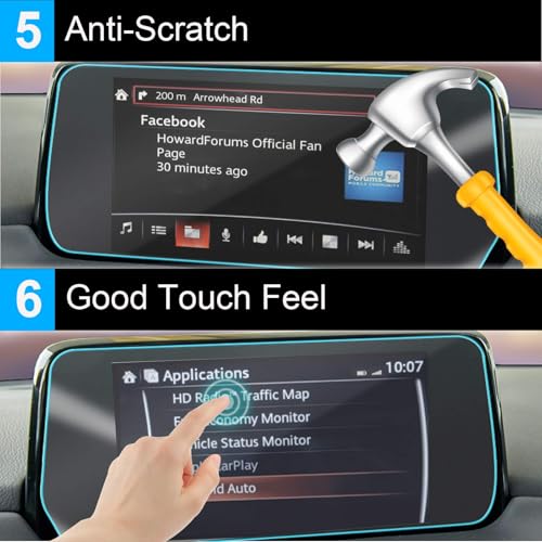 TTCR-II for 2017 2018 2019 Mazda CX-5 Navigation Screen Protector 7 Inch, - color: For 2017-2020 Mazda CX-5 with 7-Inch Touchscreem