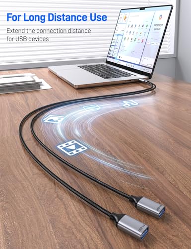 3.3Ft USB 3.0 Male to Dual USB Female Splitter Cable, A Male to 2 Female Extension Cable Support Charging and Data Transfer for Mac, Xbox. - size: 1 Pack (3.3 ft)