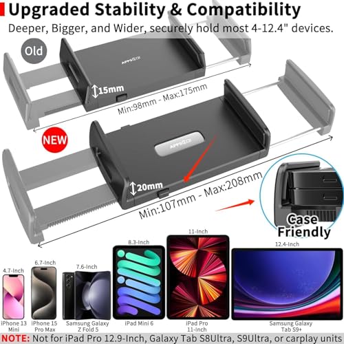 APPS2Car Sturdy Cup Holder Tablet Mount for Car, iPad Car Mount for Truck (Pack of 2) - size: 11 inch (Pack of 2)