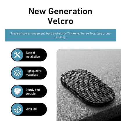 3 PCS Adhesive Sticky Pads for Car Phone Mount, 2.76" x 1.77" Strong Mounting Tape for Phone Holder, Heat-resistant Waterproof Adhesive Pad, Universal Vehicle Accessories (Black)