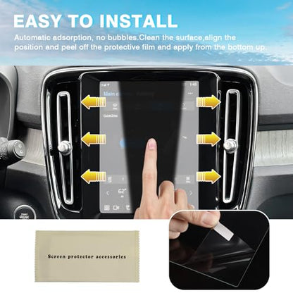 Karltys [Upgrade] 2 Pack 2017-2024 2025 Volvo 8.7-Inch Screen Protector [No Glare & Fingerprint] for Models XC40 XC60 XC90 S60 S90 V60 V90 Touchscreen Tempered Glass Protector Ultra Accessories - size: 2017-2025 Volvo 8.7-Inch