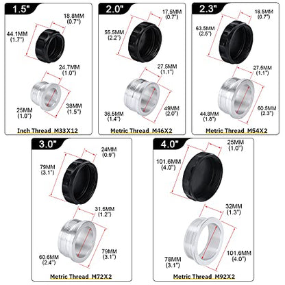 PTNHZ OD 1.5" 38mm Aluminum Alloy Weld Billet On Filler Neck Cap Oil Fuel Water Tank Black - size: 1.5"