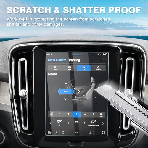 Karltys [Upgrade] 2 Pack 2017-2024 2025 Volvo 8.7-Inch Screen Protector [No Glare & Fingerprint] for Models XC40 XC60 XC90 S60 S90 V60 V90 Touchscreen Tempered Glass Protector Ultra Accessories - size: 2017-2025 Volvo 8.7-Inch