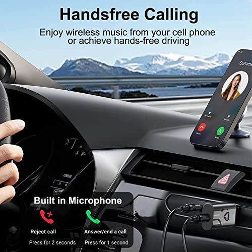 NETVIP Bluetooth 5.0 2-in-1 Transmitter and Receiver, Low Latency USB Bluetooth Audio Adapter for TV, Car, Home Stereo, Speaker, Smart TV, Tablet, Smartphone, Desktop, Headphones