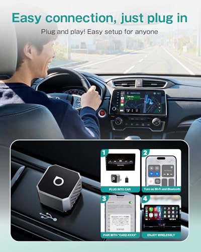OTTOCAST Mini Cube 3.0 Wireless Carplay Adapter & Android Auto Wireless Adapter Silver (2-in-1) – Plug & Play for iPhone & Samsung/Android Phones, Two Phones Memory, Auto-Reconnect, Stable 5GHz WiFi - color: Silver (USB-A&C)