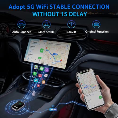 acer CarPlay Wireless Adapter for Apple — iPhone Wireless Apple CarPlay Wireless Adapter Upgrade Wired CarPlay to Wireless for Seamless Music Navigation Calls and Messages