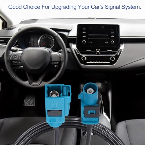 uxcell 2Pcs Antenna Extension Cable, 1.6ft/0.5m Longer Fakra-Z Male to Fakra-Z Female RF Coax Cable for Car Stereo Head Unit GPS Navigation FM AM Radio RG174 - size: 1.6ft/0.5m