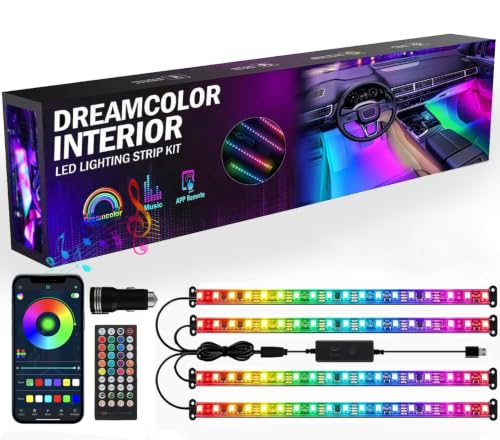 Car Interior Lights, LED Lights Strip with USB Adapter Car Accessories - color: RGBIC-72SMD