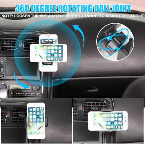 Car Phone Holder for Corvette C6 2005-2013 Centre Console Air Vent Rotatable Fixed Mobile Phone Mount Holder for Car Fit for iPhone Android and Universally Smartphones (Style A)
