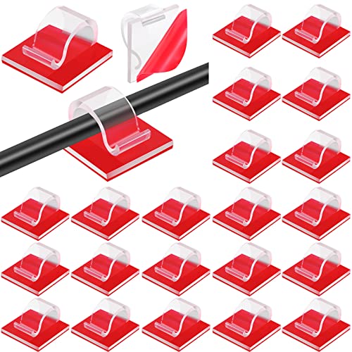 Namalu 240피스 케이블 클립 야외 와이어 클립 접착 케이블 후크 코드 오거나이저 홀더 R 모양 크리스마스 조명 클립 책상 벽 케이블 관리 스트링 조명 요정 조명 장식(투명, 미디엄) - color: 투명., size: Medium