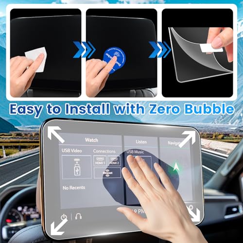 2PCS Screen Protector for Yukon Rear Entertainment 2021-2025 GMC Yukon Denali/Chevy Tahoe/Suburban 12.6-Inch Rear Seat Media Display Accessories, 9H Anti-scratch & No Glare Tempered Glass Screen Cover - color: 2021-2025 GMC Yukon Denali/Chevy Tahoe/Suburb