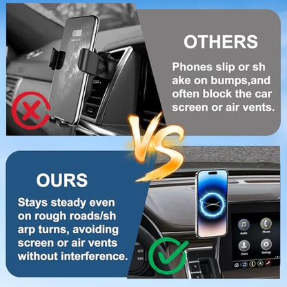 Car Phone Holder Compatible with Chevy Suburban Tahoe/GMC Yukon Accessories 10.2-inch Screen Fixed Clip, Magnet Cell Phone Mount Compatible with MagSafe 360° Rotation Phone Automobile Cradles - size: 21-24 Chevy Suburban / GMC Yukon