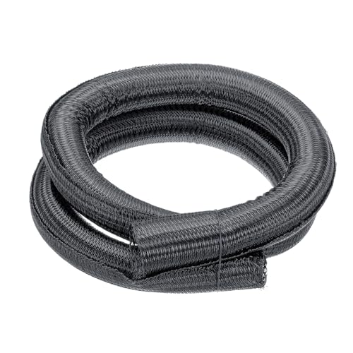 MECCANIXITY Split Sleeve Wire Loom 2" 5Ft Grey Self Wrapping Braided Sleeve UL94-V2 Fireproof PET Sleeving for Automotive, Home Cable Management - color: Grey, size: 2" x 5Ft
