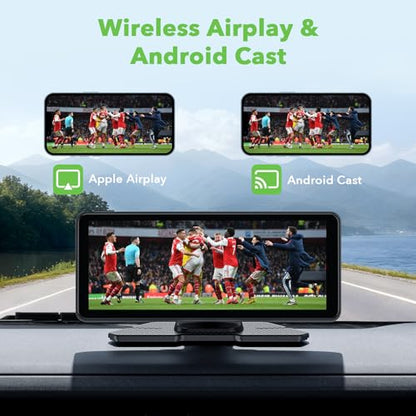 TOGUARDGO 6.86" CarPlay Screen with Dual Dash Cam 2.5K Front 1080P Rear