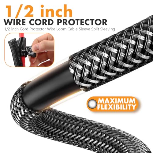 4 Gauge Wire Battery Cable CCA 50ft with 100A Fuse,Cable Sleeve for Car Amp - size: 50FT Wire + ANL Fuse + Cable Sleeve