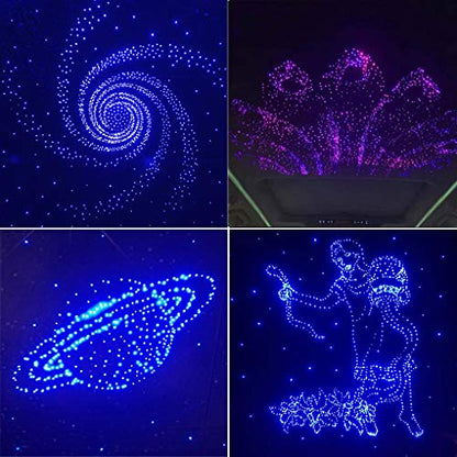 AZIMOM PMMA Plastic 550pcs*0.03in*13.1ft Fiber Optic Cable Strands 0.75mm 4 Meter End Glow Roll Optical Starlight Fiber Bundle Home Ceiling Car Headliner Twinkle Star Decoration - size: 550pcs*0.03in*13.1ft