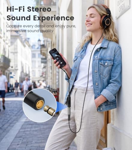 1/4 to 3.5mm Adapter, 3.5mm Male to 6.35mm Female Cable 1FT - style: 3.5mm TRS Stereo to 1/4" Female Cable Adapter