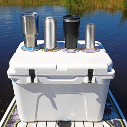 Lil Sucker Suction Cup Holder – Universal Drink Holder for Paddle Board, Kayak, ATV & Boat – Clip-On Coffee Anti-Spill - Donut Pack of 2 - color: Donut