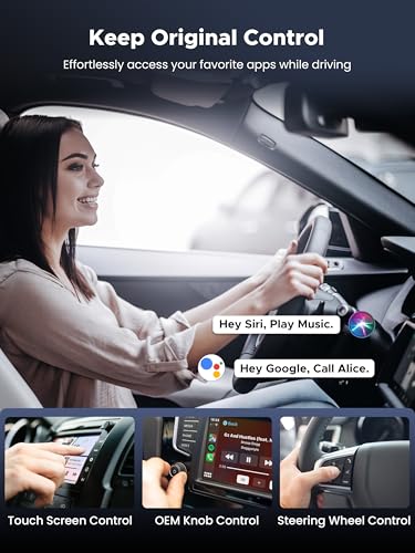 4-in-1 Wireless CarPlay Adapter for Streaming, 2026 Magic Video AI Box & Android Auto Dongle [Dual Band WiFi, Autolink Pro] Plug & Play, Fits for OEM Wired Car Play Cars