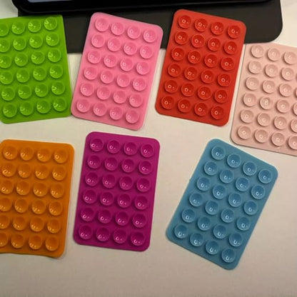 10-Pack Multicolor Suction Phone Case Mounts, Non-Slip Silicone Pads - color: 10-Pack Suction Mount Silicone