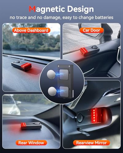 Car Anti-Theft Vibration Alarm, ELECTOP 108dB Automobile Vibration Sound & Light Alert, Wireless Remote Car Alert Automotive Warning Interior Safety Light - color: 2 Alarm(1 Remote)
