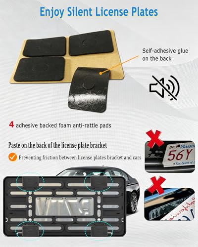 Aootf Front License Plate Bracket Holder, Bumper Plate Mounting Kit & Screw