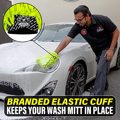 Chemical Guys Chenille Premium Scratch-Free Microfiber Wash Mitt for Car Washing,Lime Green,Ultra-Soft Car Wash Gloves,Swirl-Free Finish,Safe for Trucks,SUVs,Motorcycles,and More,(Pack of 24) - size: 24 Pack