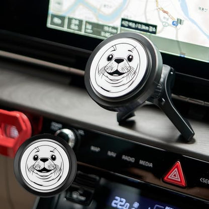 Qi2 Certified 15W Wireless Car Charger with Peltier Cooling, MagSafe Compatible Magnetic Car Mount, Strong N52 Air Vent Phone Holder for iPhone 17/16/15/14 Pro Max, Galaxy S26/S25(Harp Seal) - color: Harp Seal