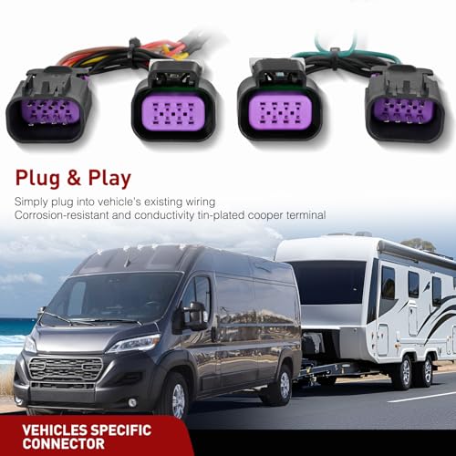 Nilight 4 Pin Trailer Wiring Harness Kit 56478 Simple Fit Tow Hitch - size: Ram ProMaster 2014-2024