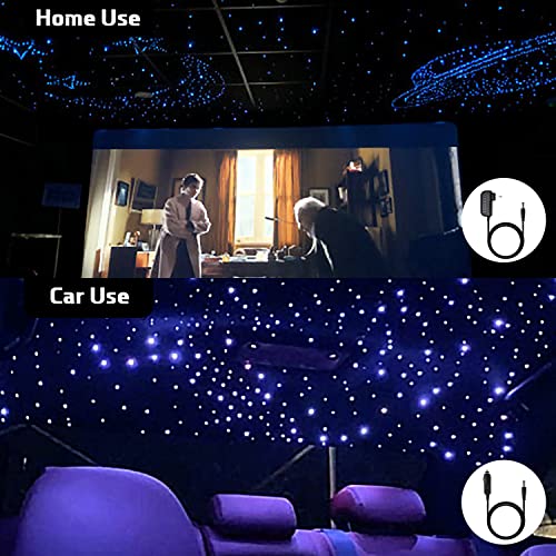 AMKI 16W Fiber Optic Lights,Starlight Headliner Light Kit APP/Remote Control Sound Activated Mode for Car&Home Decoration,Optical Fiber Cable Strands (0.75mm+1mm+1.5mm) 9.8ft/3m Long 430pcs - size: 430pcs*(0.03in+0.04in+0.06in)*9.8ft