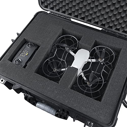 MEIJIA All Weather IP67 Waterproof Hard Camera Case,Hard Protective Case,Hard Case with Customizable Foam,Fit Use of Drones,Camera,Equipments,Pistols(Black,15.98x12.99x6.85inches) - color: Black, size: 15.98x12.99x6.85inches