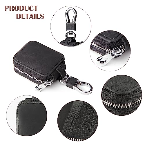 Earbud Case Headphone Storage Case Compatible with Airpods 1/2/3/Pro Wireless Earphones Carrying Pouch Small PU Leather Bag Shockproof Earpods Cover Universal Bag Travel Protection Pouche - color: Black