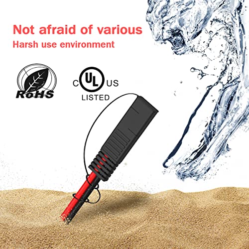 ELFCULB SAE to 12V Cigarette Lighter Male Plug Cable 14AWG 5FT for RV - color: SAE to PLUG, size: 5FT